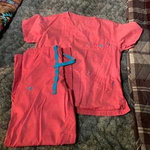 Pink scrub set
